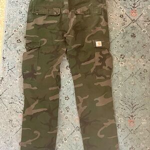 Carhartt WIP Green Camouflage Pants